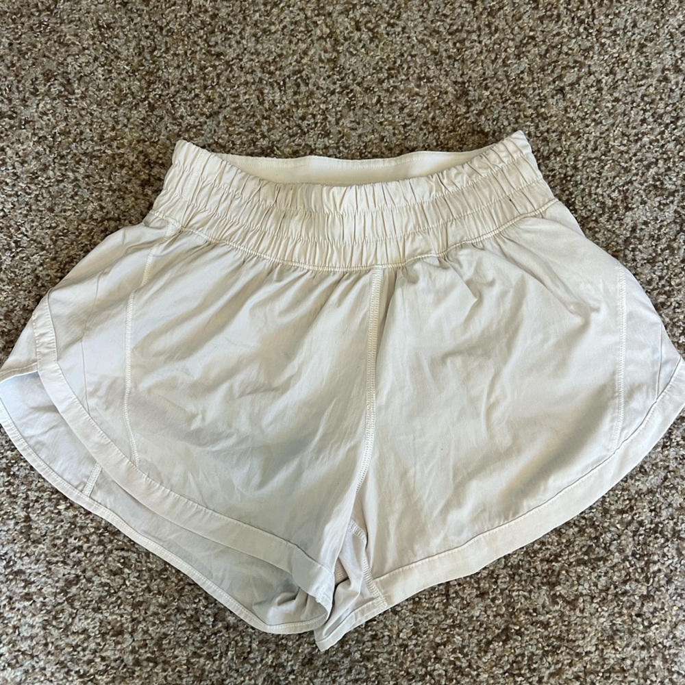 Lululemon Athletica White Elastic Waist Shorts
